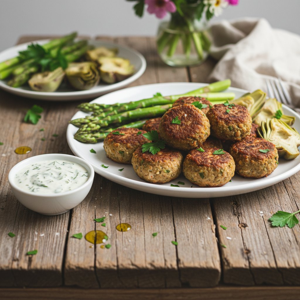 Polpette di Lenticchie al Vapore con Contorno di Asparagi e Carciofi: Il Secondo Proteico che Non Ti Aspetti