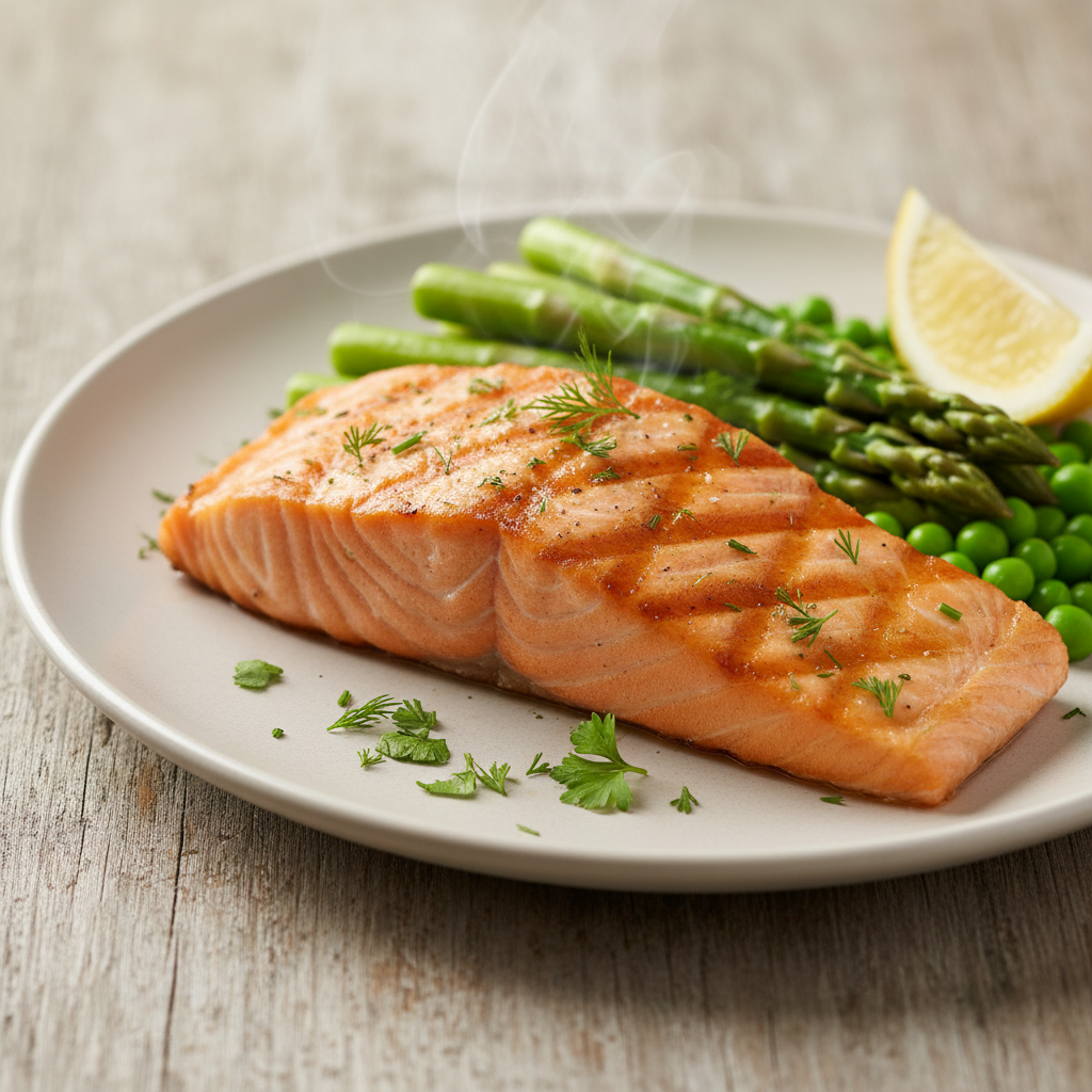 Salmone alla Griglia con Asparagi e Piselli al Limone: Il Secondo di Aprile che Ti Fa Amare la Dieta