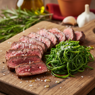 Tagliata di Manzo agli Agretti: Il Secondo Fit che Ti Conquista al Primo Morso