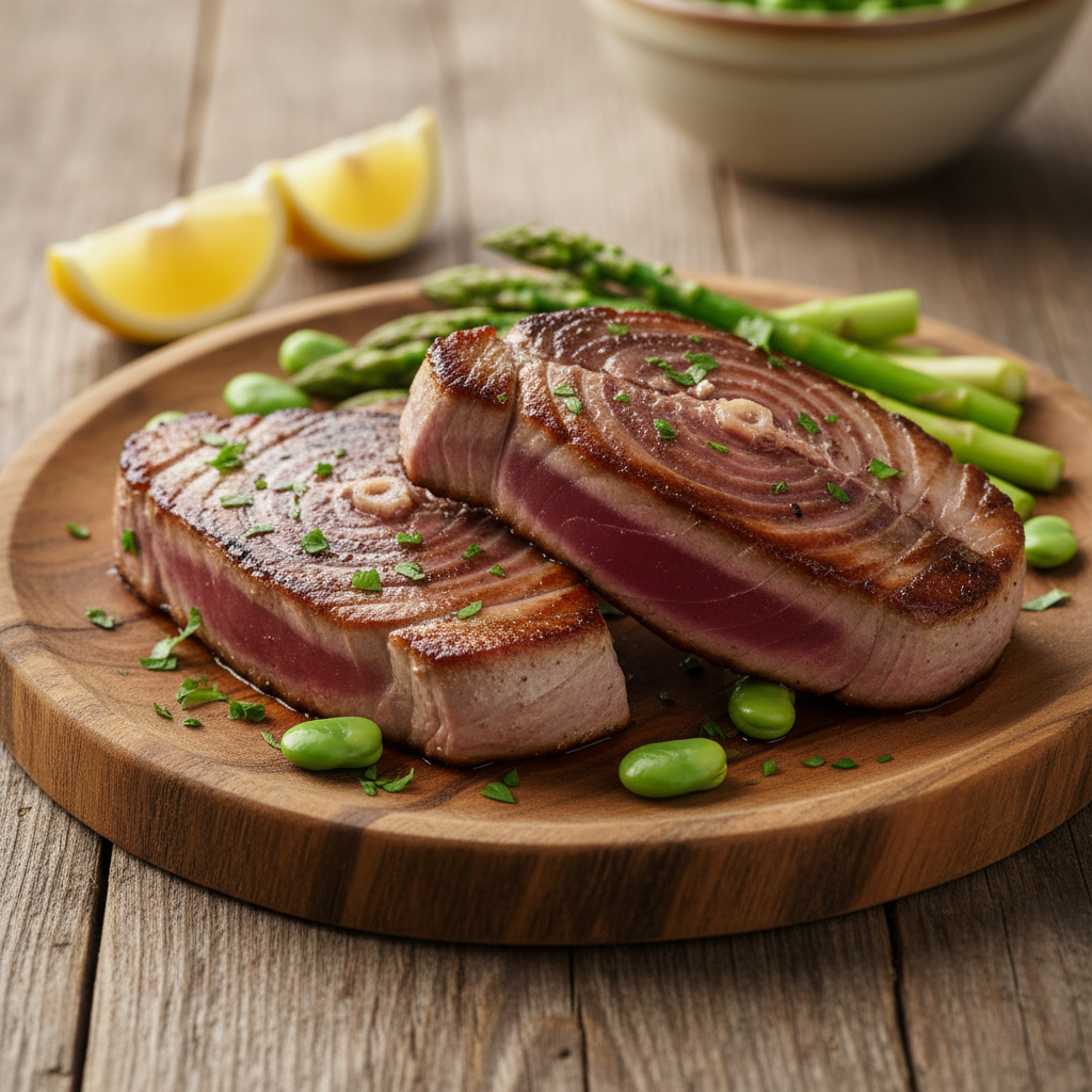 Tonno Fresco alla Griglia con Asparagi e Fave: Primavera nel Piatto