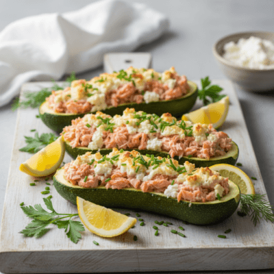 Barchette di Zucchine con Salmone in Friggitrice ad Aria: Antipasto Scenografico e Fit