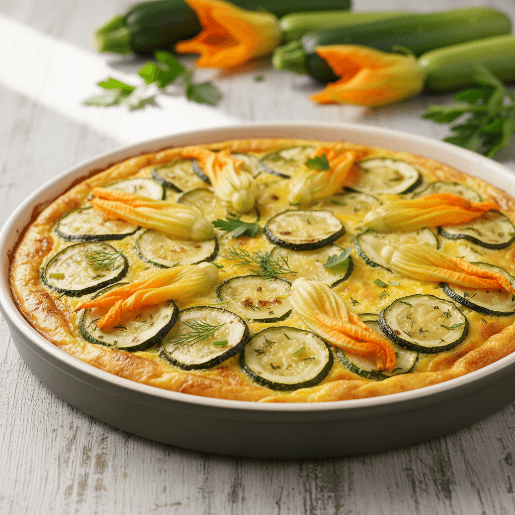 Frittata di Zucchine e Fiori al Forno