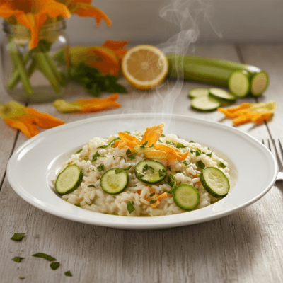 Risotto alle Zucchine e Fiori di Zucca in Padella
