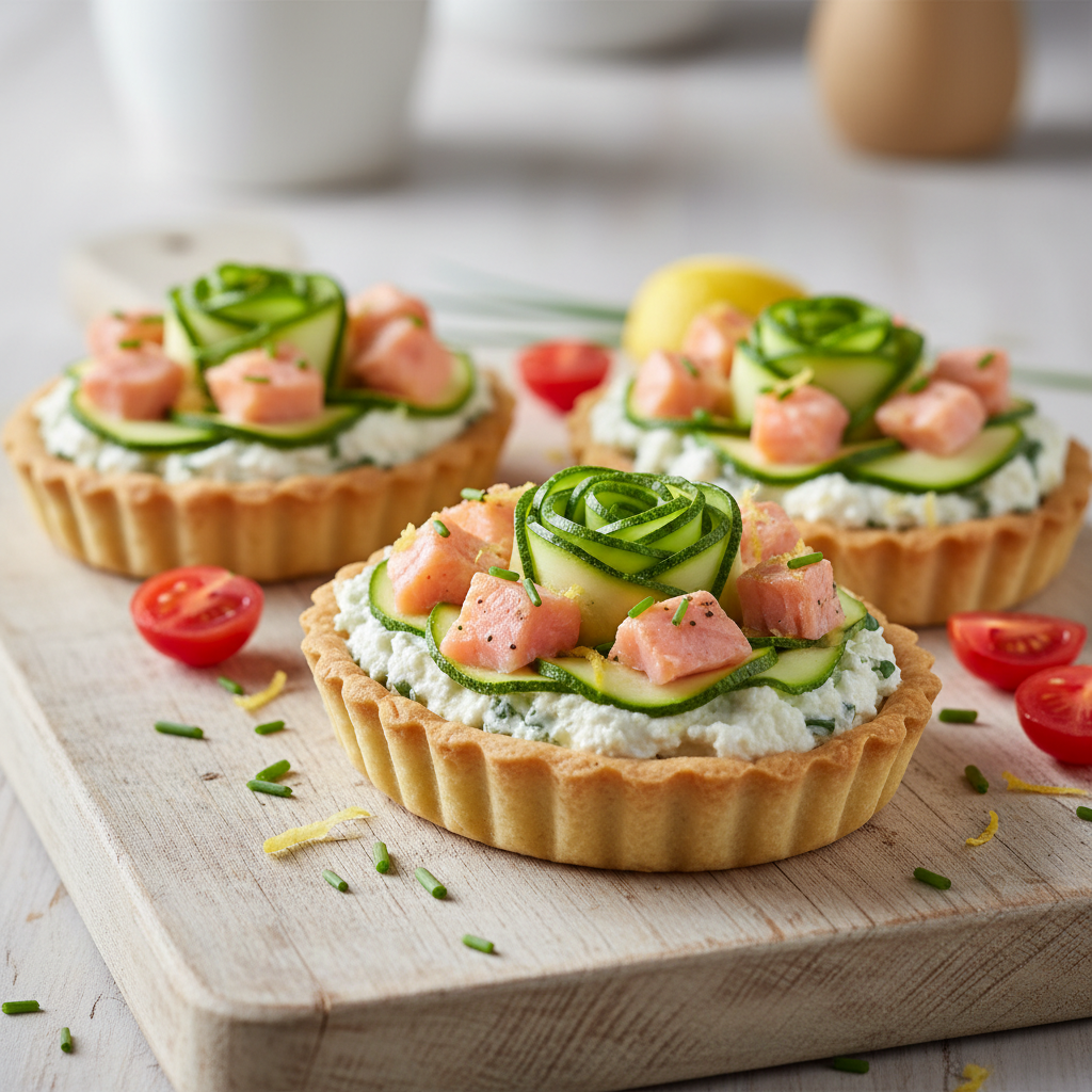 Tartellette di Zucchine al Forno con Salmone e Ricotta alle Erbe: L’Antipasto Scenografico che Non Ti Aspetti