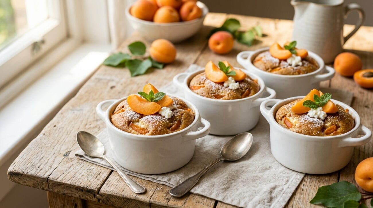 Budino al Vapore con Albicocche e Ricotta