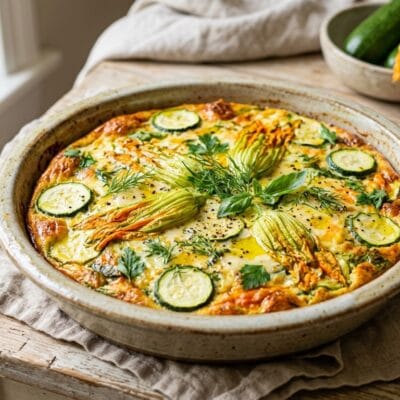 Frittata di Zucchine e Fiori al Forno