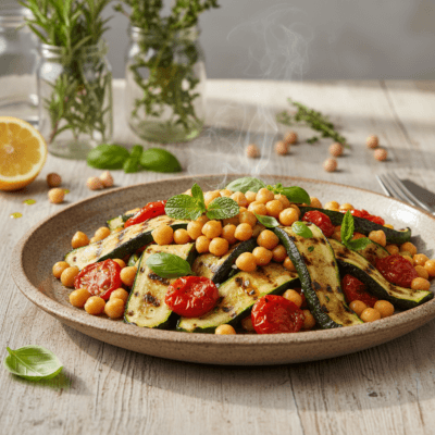 Pollo al Forno con Peperoni e Zucchine