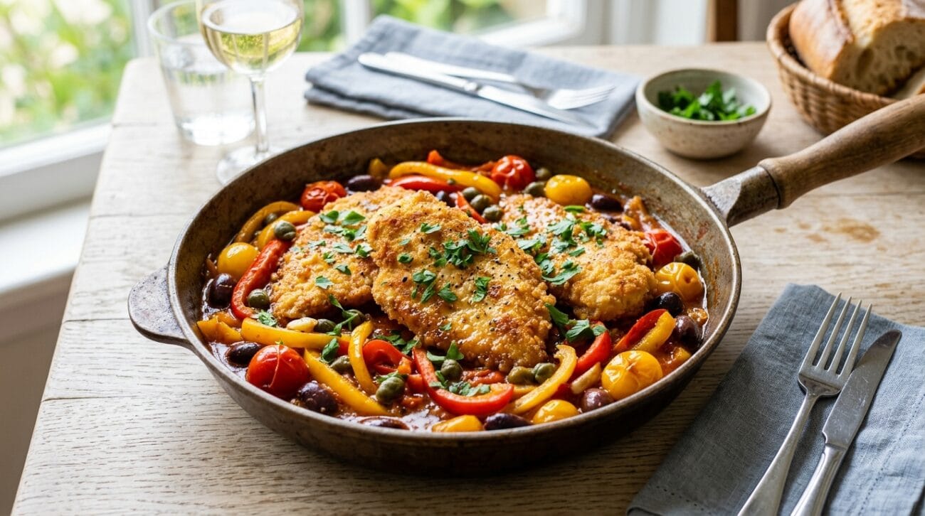 Pollo alla Puttanesca Estiva con Peperoni e Capperi
