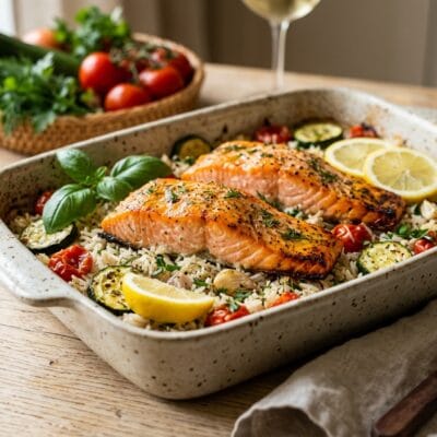 Risotto con Melanzane e Pomodori Grigliati