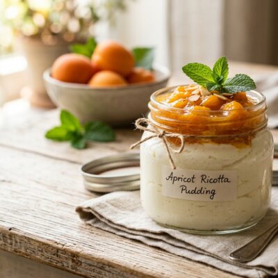 Budino di Ricotta e Albicocche Cotto in Pentola