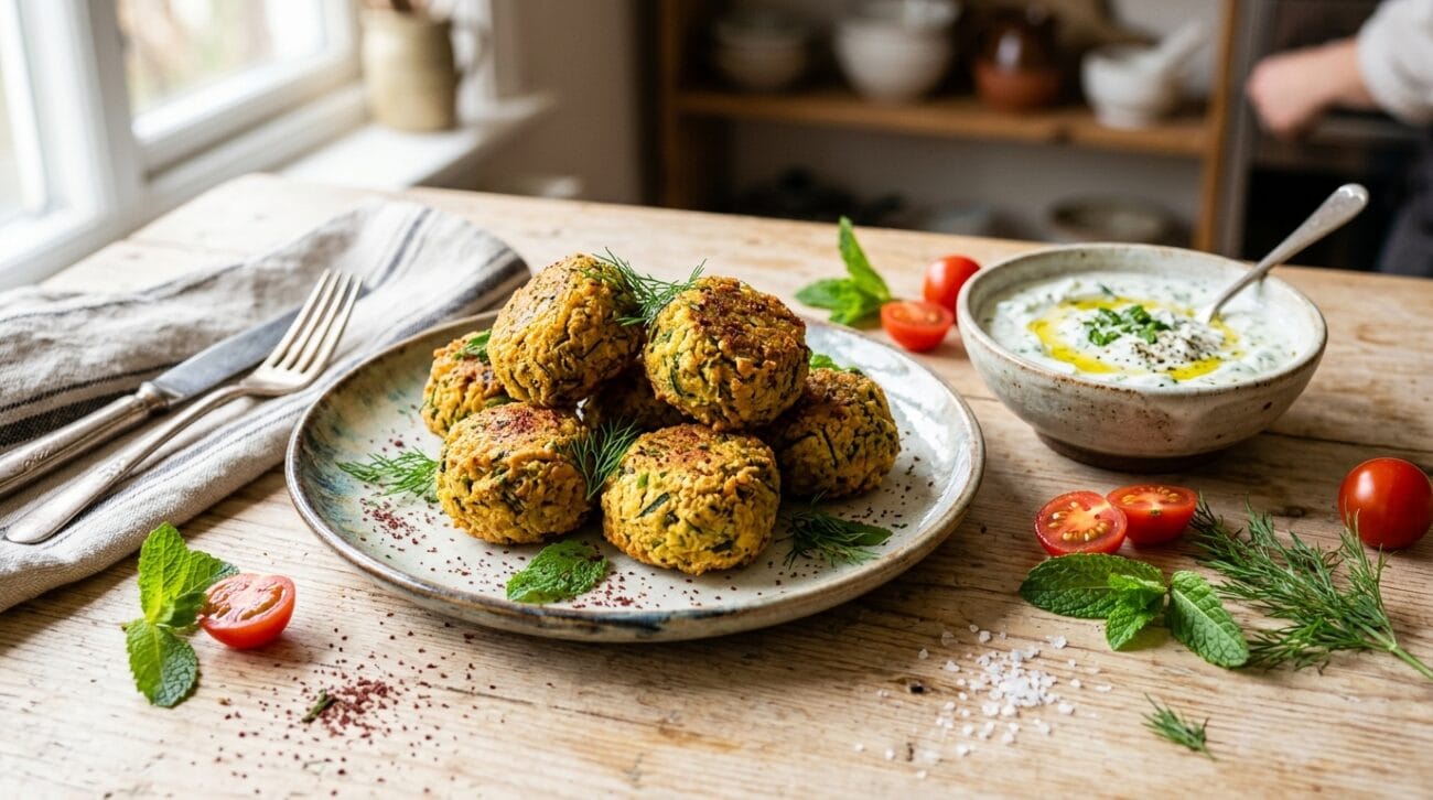 Falafel Di Fagioli Cannellini E Zucchine In Friggitrice Ad Aria