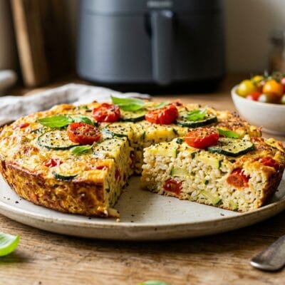 Frittata di Riso Basmati con Zucchine e Pomodorini in Friggitrice ad Aria