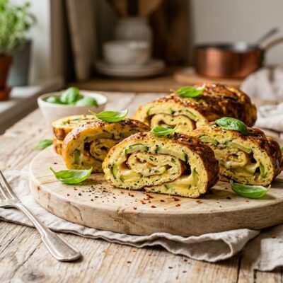 Girelle di Frittata con Zucchine e Scamorza Affumicata