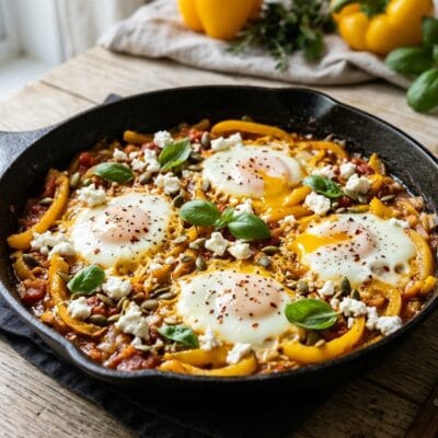 Shakshuka Estiva ai Peperoni Gialli e Feta