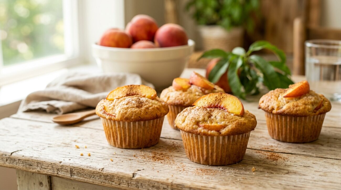 Tortini di Ricotta e Pesche alla Friggitrice ad Aria