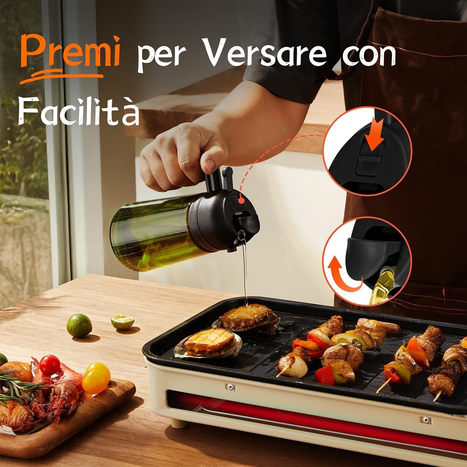 Spruzzino Olio 2 in 1 470 ml per Friggitrice ad Aria - immagine 2