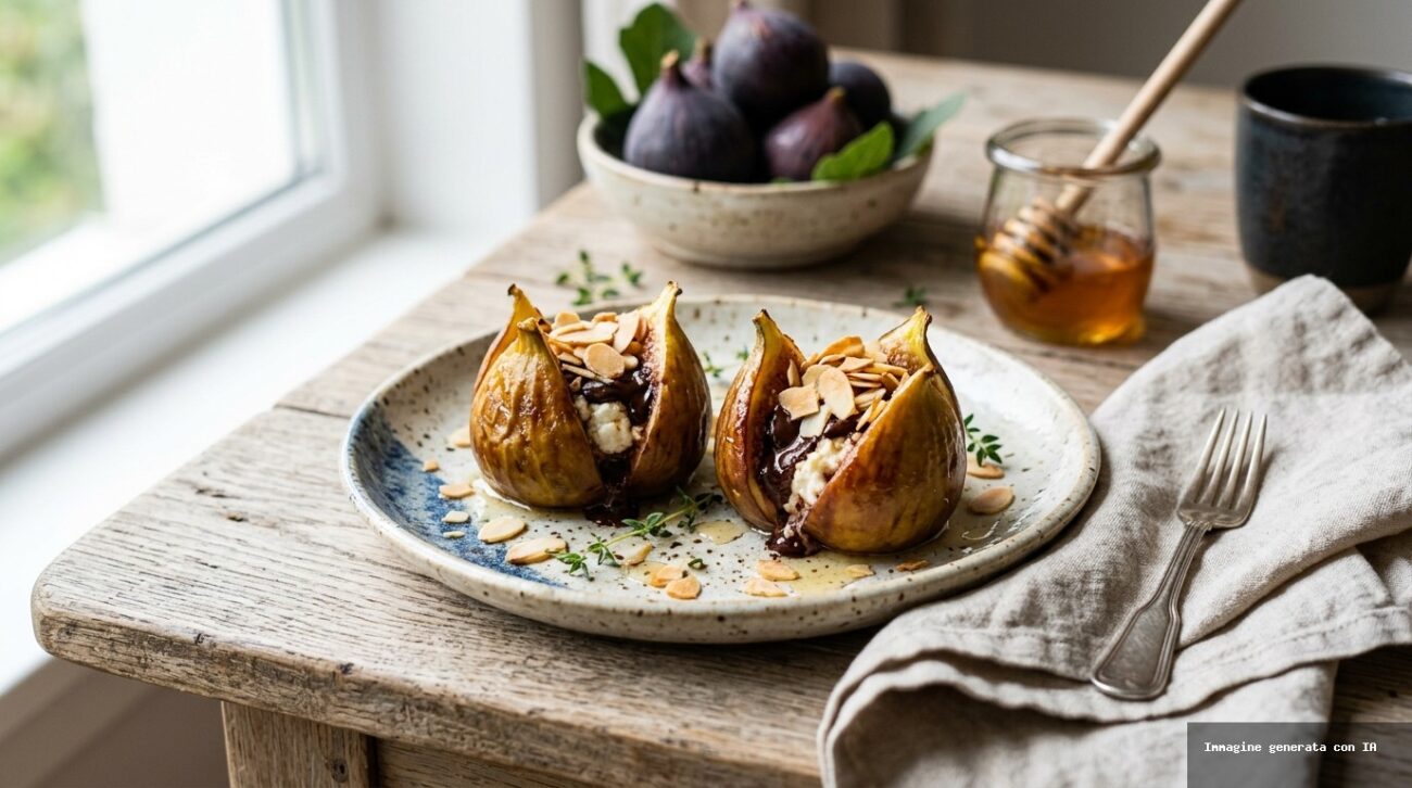 Fichi Ripieni Al Forno Con Ricotta E Cioccolato