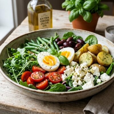 Girello di Manzo in Crosta di Senape con Verdure Estive al Forno