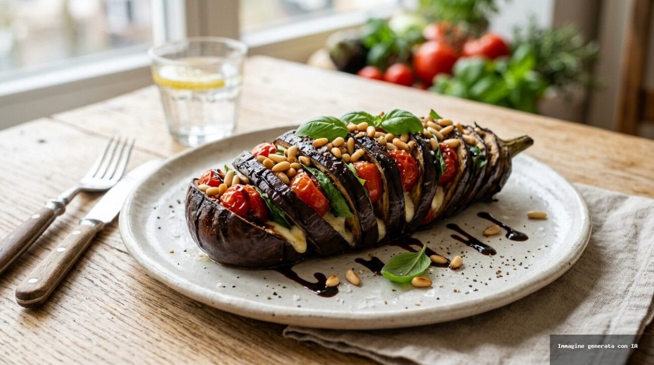 Melanzane a Fisarmonica in Friggitrice ad Aria con Glassa di Balsamico