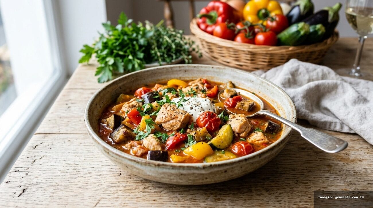 Ciambotta di Pollo: Spezzatino Light con Verdure di Fine Estate