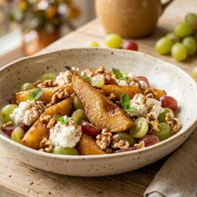 Girelle di Salmone al Forno su Crema di Zucca e Melograno