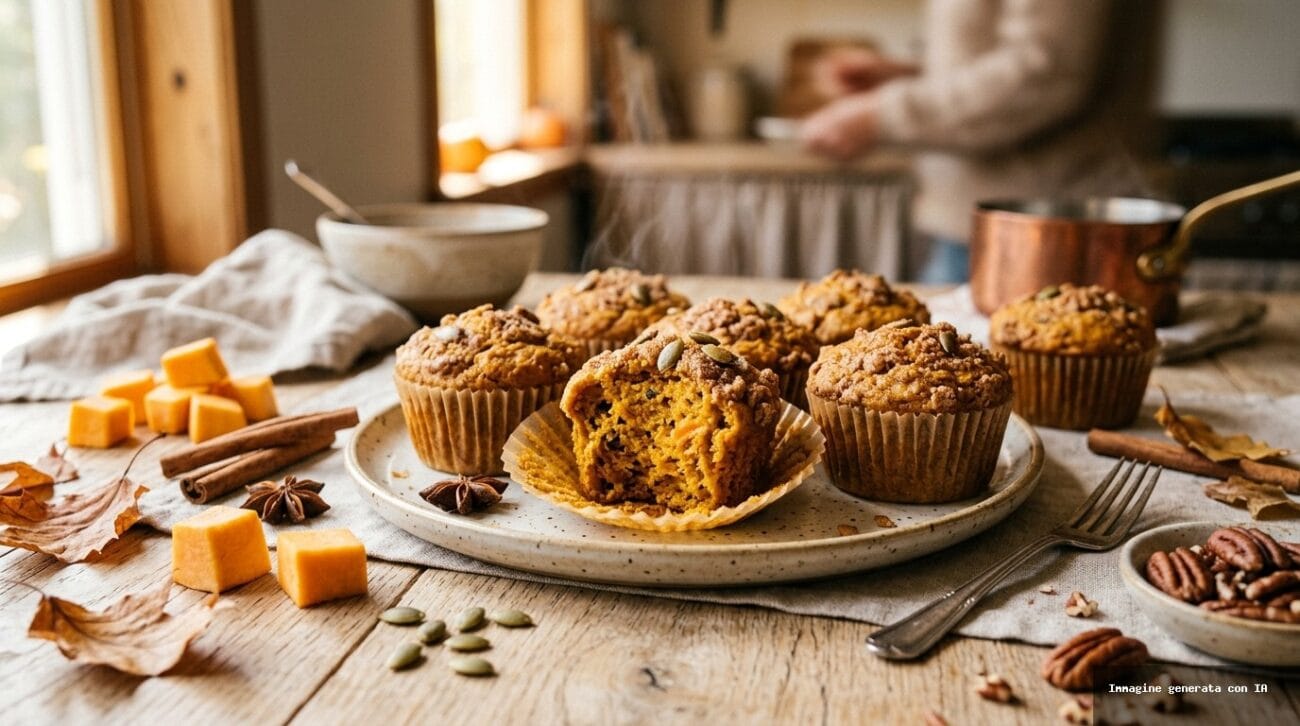 Muffin Proteici alla Zucca e Cannella in Friggitrice ad Aria