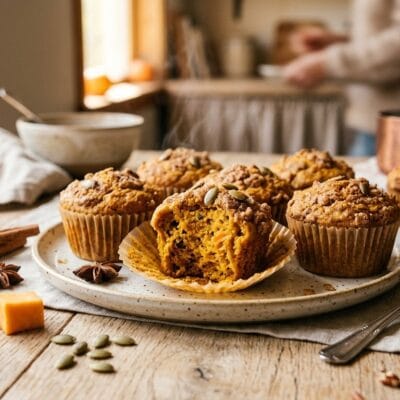 Muffin Proteici alla Zucca e Cannella in Friggitrice ad Aria