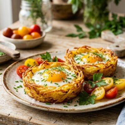 Nidi di Patate e Uova in Friggitrice ad Aria