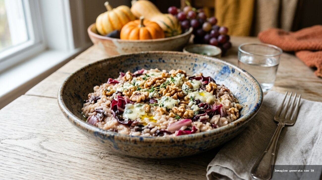 Risotto al Forno Radicchio Gorgonzola e Noci