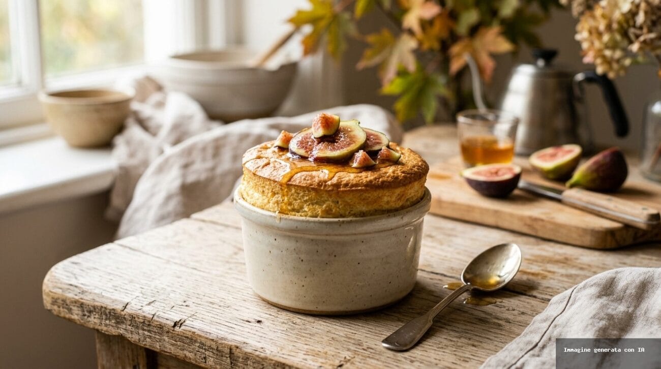 Soufflé Fit ai Fichi e Ricotta in Friggitrice ad Aria