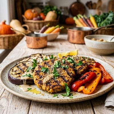 Pollo Croccante In Friggitrice Ad Aria Con Broccoli E Funghi Porcini