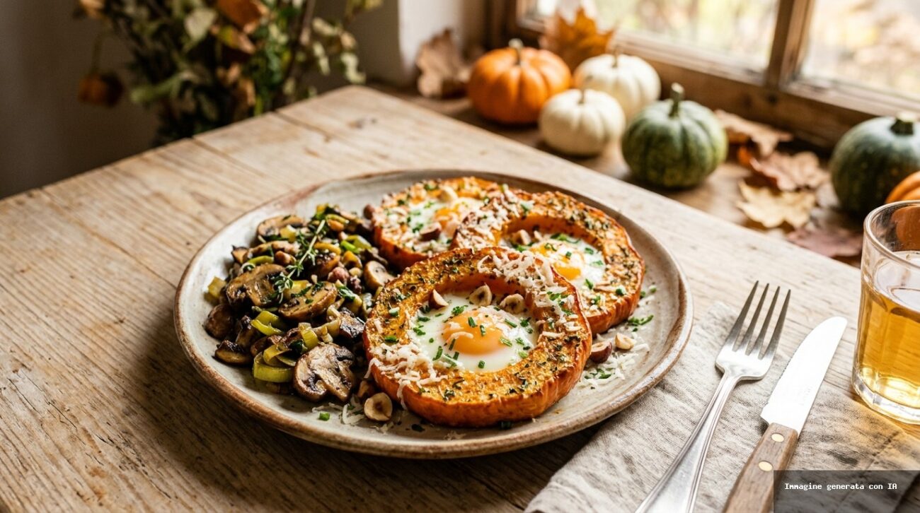 Cestini di Zucca Croccanti con Uovo in Friggitrice ad Aria