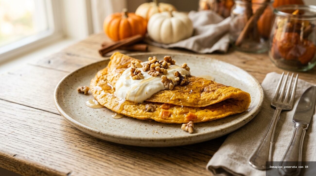Omelette Dolce alla Zucca e Cannella: il Dessert Proteico in Padella