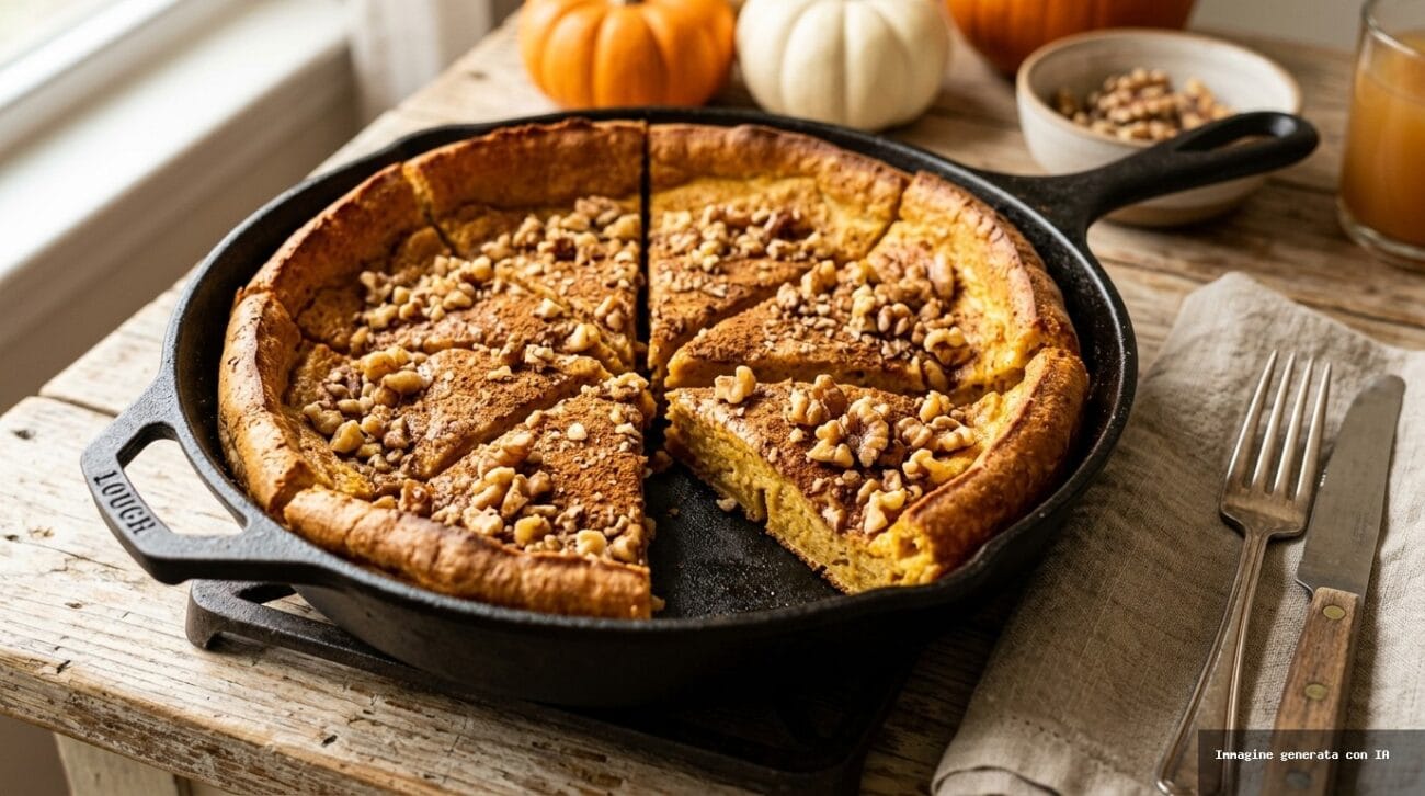 Pancake Gigante al Forno con Zucca, Yogurt Greco e Cannella