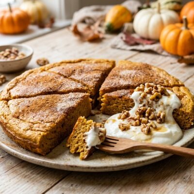 Pancake Gigante alla Zucca al Forno con Yogurt Greco