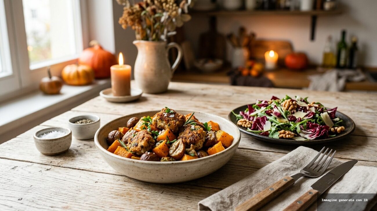 Tacchino Croccante con Zucca e Castagne in Friggitrice ad Aria
